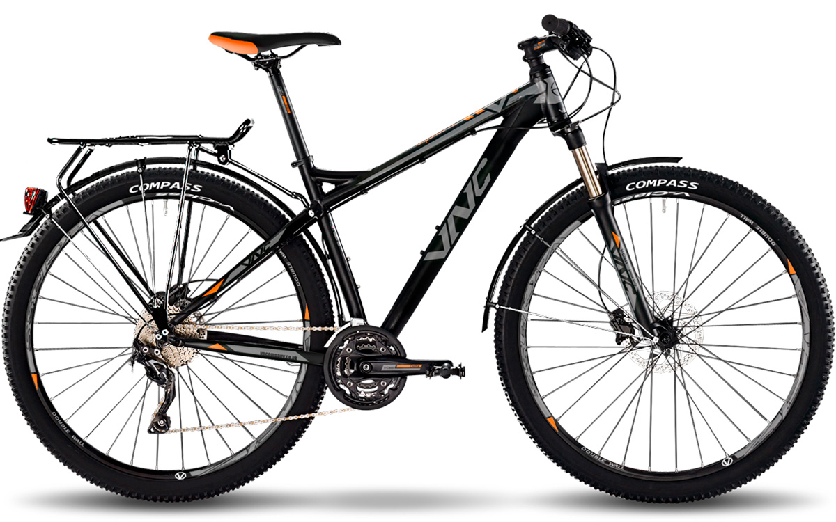 Велосипед VNC Expance A2 26" 2021, размер М, Черно-оранжевый